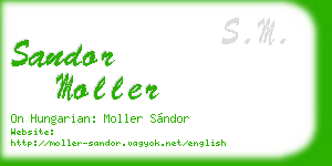 sandor moller business card